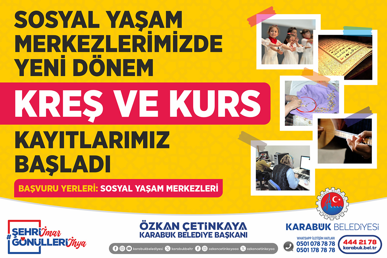 Ücretsiz Kreş ve Kurs Kayıtlarımız Başladı!